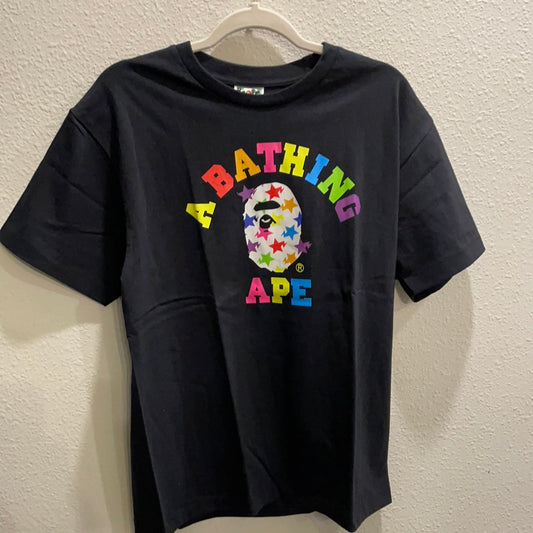 Multi color brand logo Bape tee